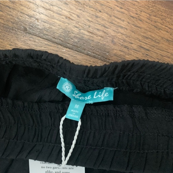 NWT Shore Life Cover-Up Wide-Leg Elastic Waist Beach Pants With Slit Legs - Picture 3 of 6